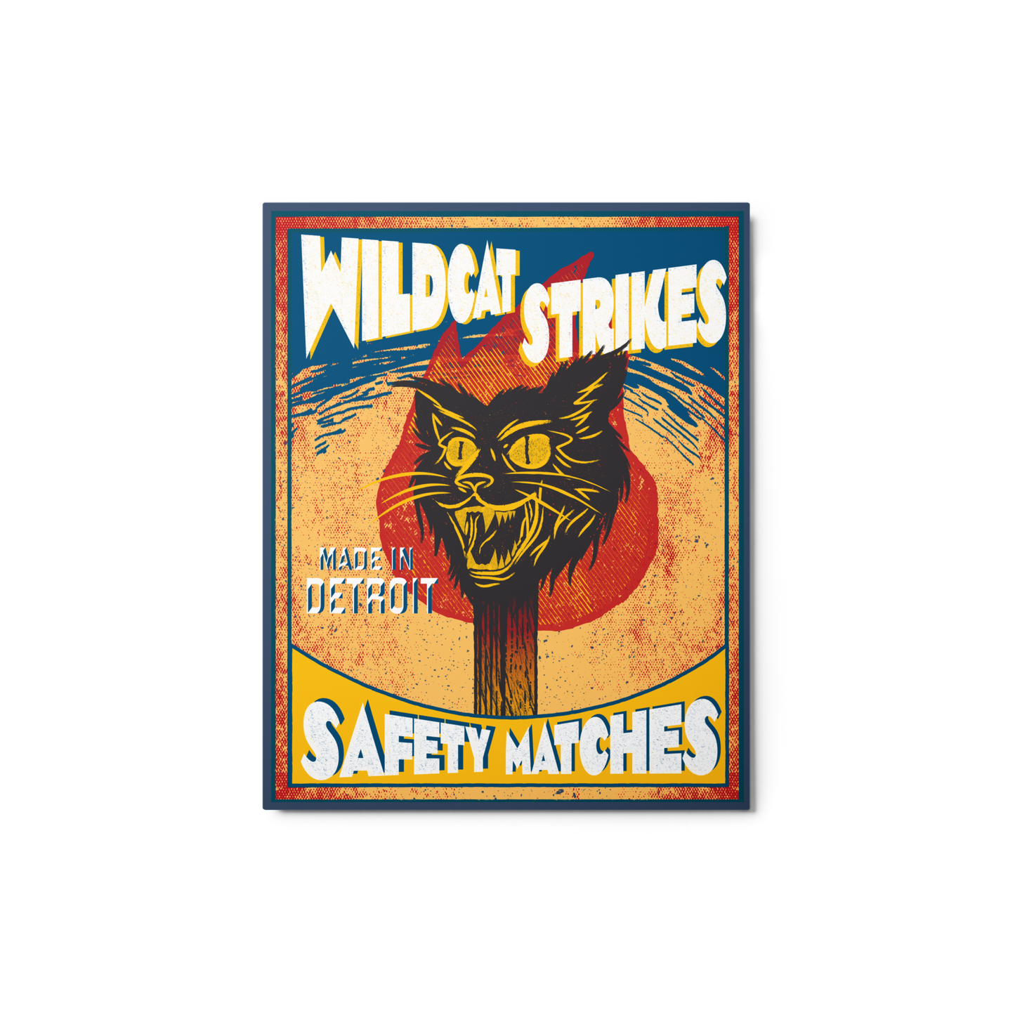 Wildcat Strikes Safety Matches Metal Print